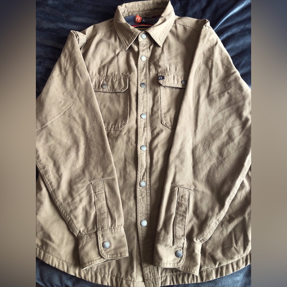 The American Outdoorsman Flannel Lined Canvas Work Shirt/Jacket Size M